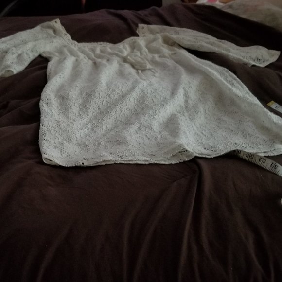 COPY - Pure White Crochet Mini-Dress - Picture 4 of 14